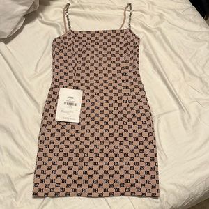 MISBHV Beige Monogram Minidress size S